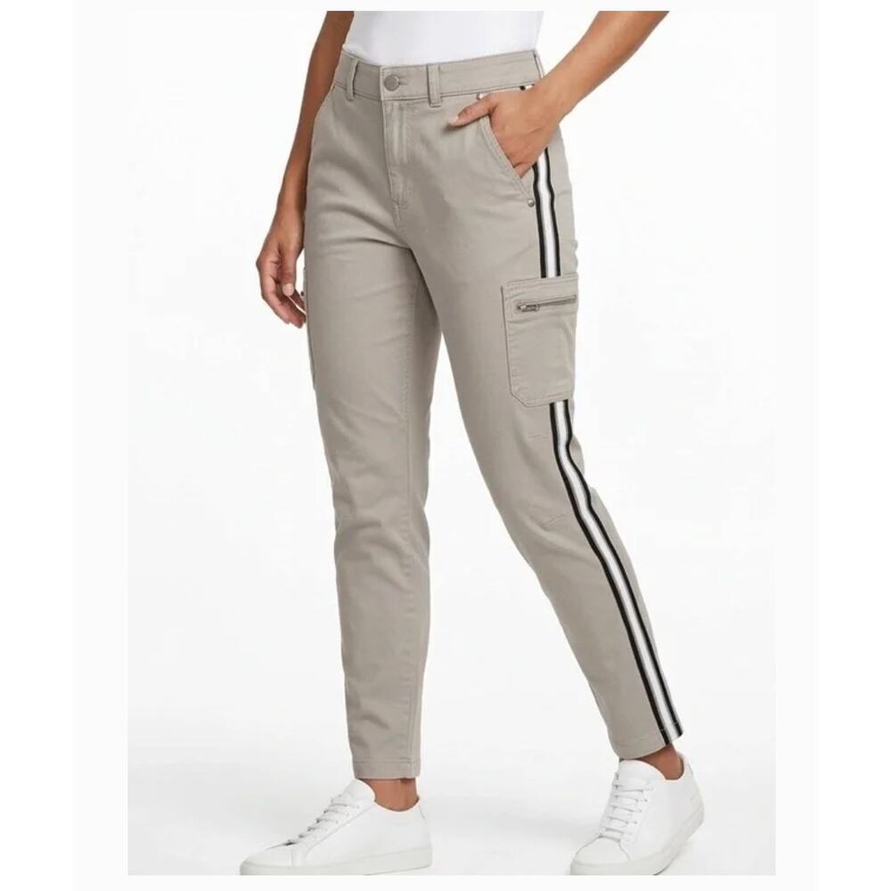 Athleta Summit Cargo Pant Desert Beige stripe 12T
